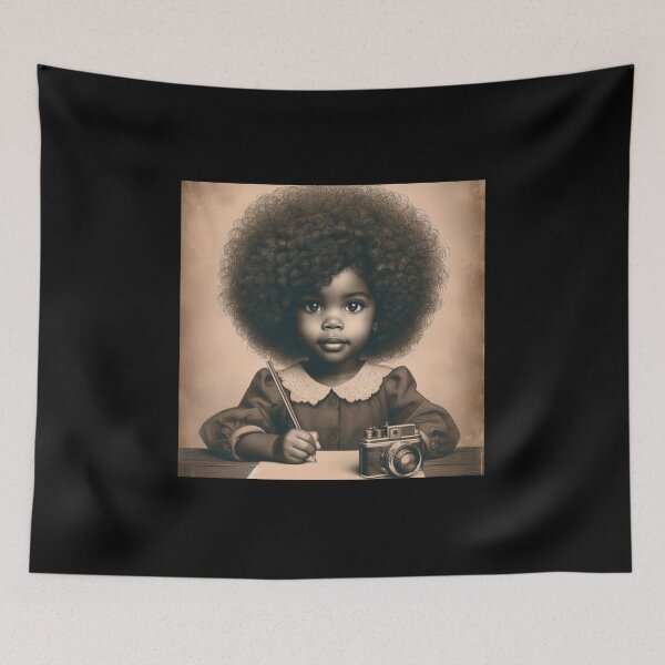 Item preview,  African Girl With Curly Hair  designed and sold by PrintAfricanArt.
