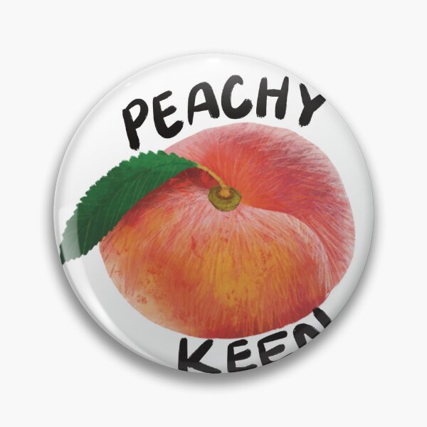 Item preview, Peachy Keen - punny peach illustration designed and sold by JosieMakesStuff.