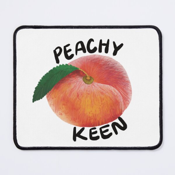 Item preview, Peachy Keen - punny peach illustration designed and sold by JosieMakesStuff.