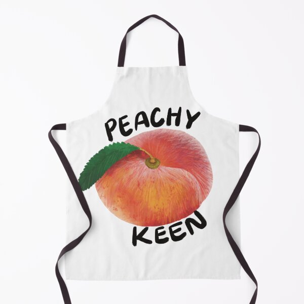Item preview, Peachy Keen - punny peach illustration designed and sold by JosieMakesStuff.