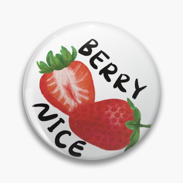Item preview, Berry nice - Punny strawberry illustration designed and sold by JosieMakesStuff.