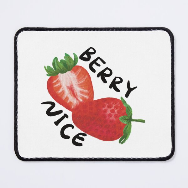 Item preview, Berry nice - Punny strawberry illustration designed and sold by JosieMakesStuff.