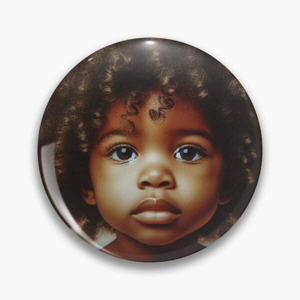 Item preview, Cute African Girl Child With Curly Hair designed and sold by PrintAfricanArt.