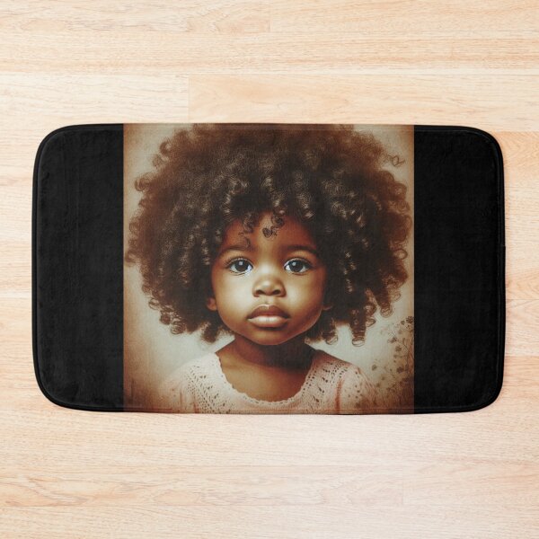 Item preview, Cute African Girl Child With Curly Hair designed and sold by PrintAfricanArt.
