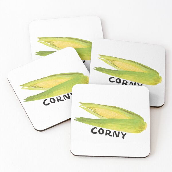 Item preview, Corny - Punny corn on the cob Illustration designed and sold by JosieMakesStuff.