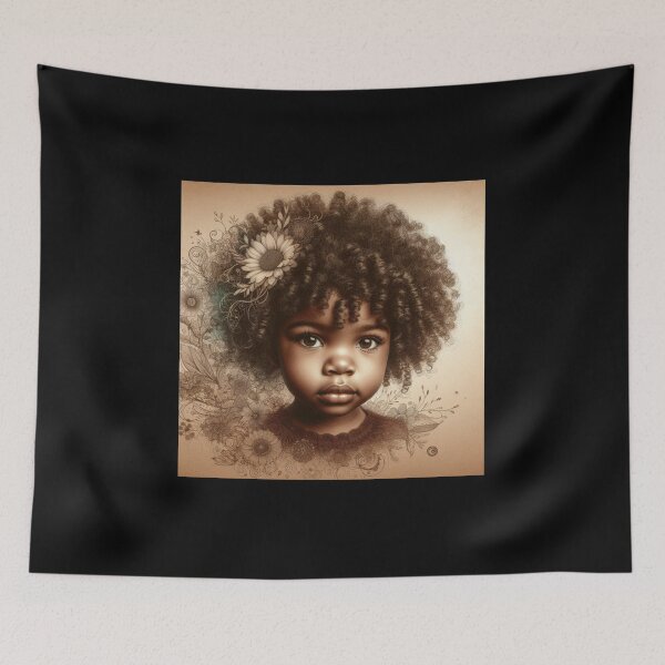Item preview, African Baby Girl With Curly Hair  designed and sold by PrintAfricanArt.
