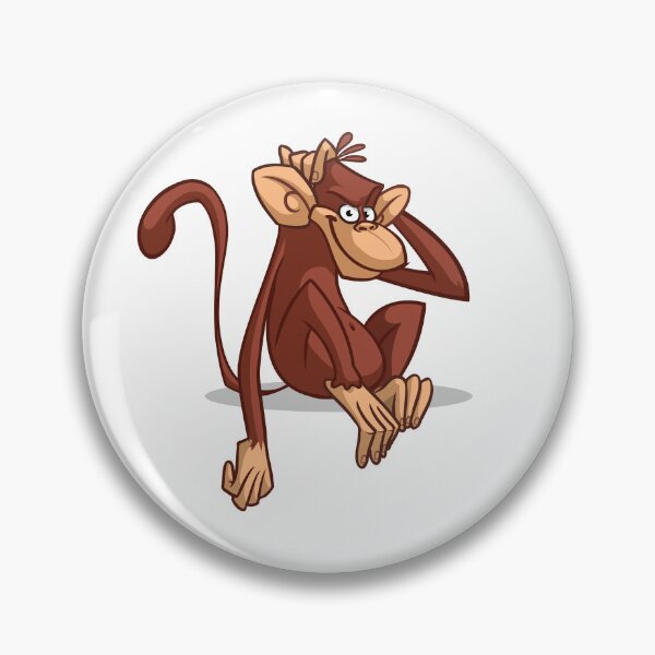 Item preview, Playful Cartoon Monkey – Fun Relaxed Pose Illustration designed and sold by TeesHearts100.