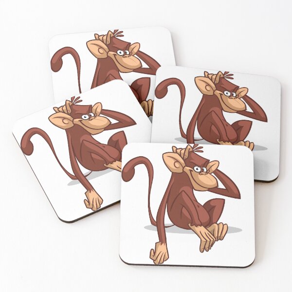 Item preview, Playful Cartoon Monkey – Fun Relaxed Pose Illustration designed and sold by TeesHearts100.