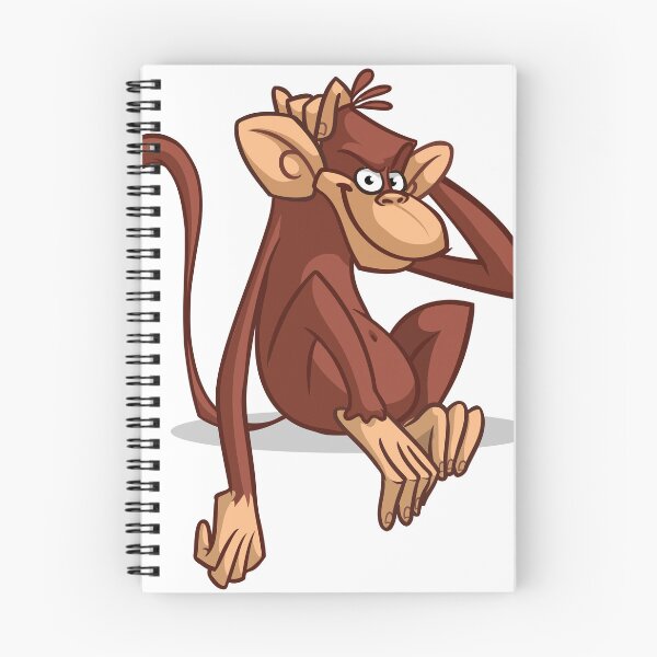 Item preview, Playful Cartoon Monkey – Fun Relaxed Pose Illustration designed and sold by TeesHearts100.