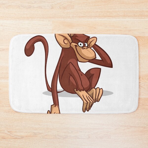 Item preview, Playful Cartoon Monkey – Fun Relaxed Pose Illustration designed and sold by TeesHearts100.