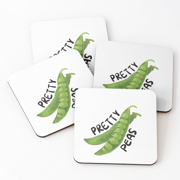 Item preview, Pretty Peas - Punny pea illustration designed and sold by JosieMakesStuff.