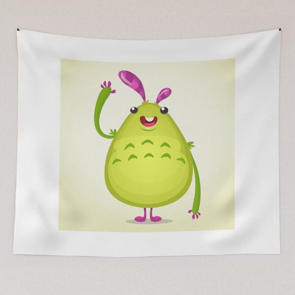 Item preview, Playful CartooFriendly Lime Green Cartoon Monster – Cute Kids Character Designn Monkey – Fun Relaxed Pose Illustration designed and sold by TeesHearts100.