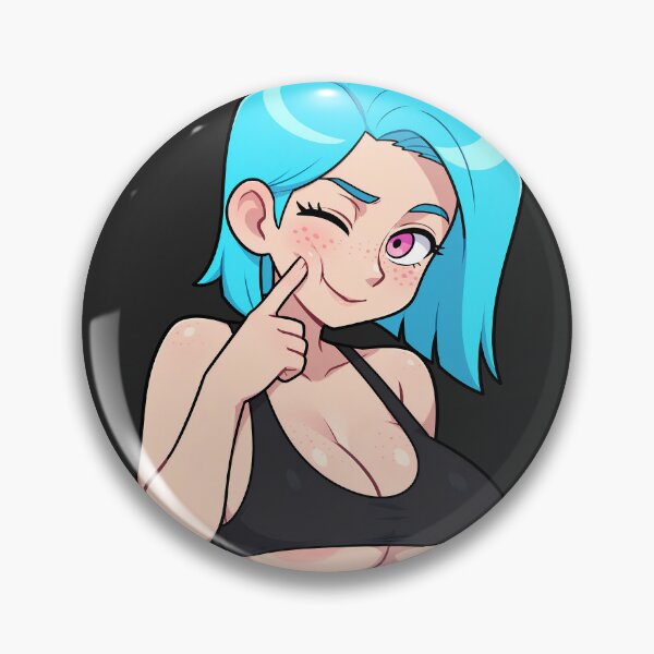 Item preview, Winking Anime Girl Touching Cheek – Kumi (Original Character Art) designed and sold by Kumi-dsgn.