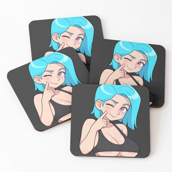 Item preview, Winking Anime Girl Touching Cheek – Kumi (Original Character Art) designed and sold by Kumi-dsgn.