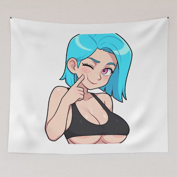 Item preview, Winking Anime Girl Touching Cheek – Kumi (Original Character Art) designed and sold by Kumi-dsgn.