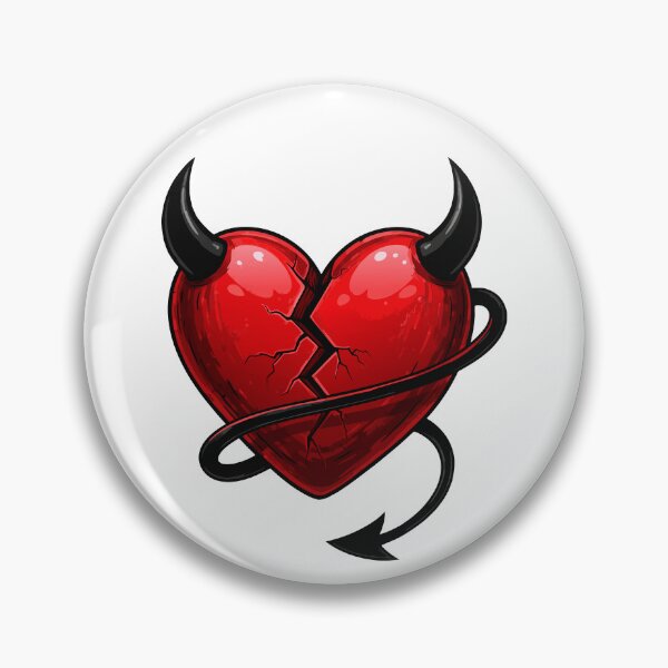 Item preview, Devilish Broken Heart Vector Illustration designed and sold by AFernandesDSG.