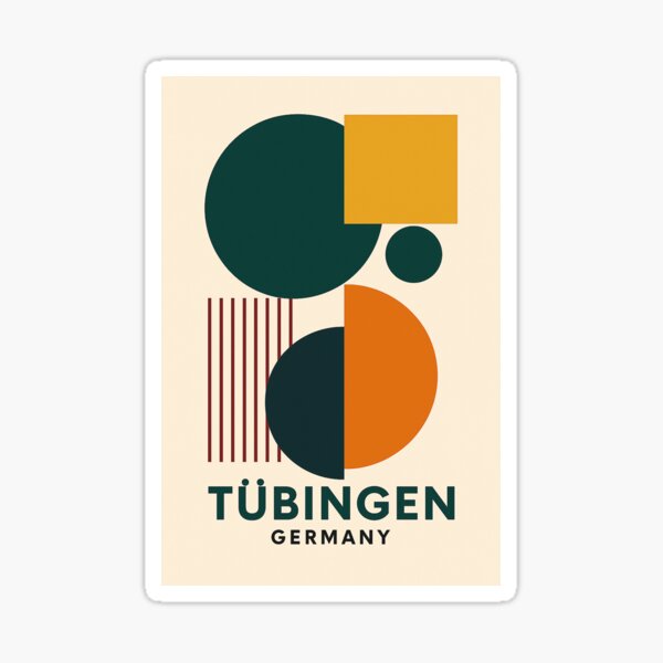 Item preview, Tübingen Germany – Bauhaus Geometric Design designed and sold by Thistle-TShop.