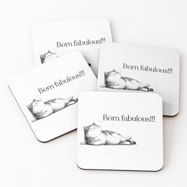 Item preview, Born fabulous , Sassy Relaxed Kitty.  designed and sold by Feel Good Theme Studio.
