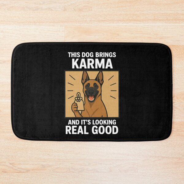 Item preview, Cute Belgian Malinois Good Karma Dog Lucky Mom Dad Kids designed and sold by FurryHavenPH.