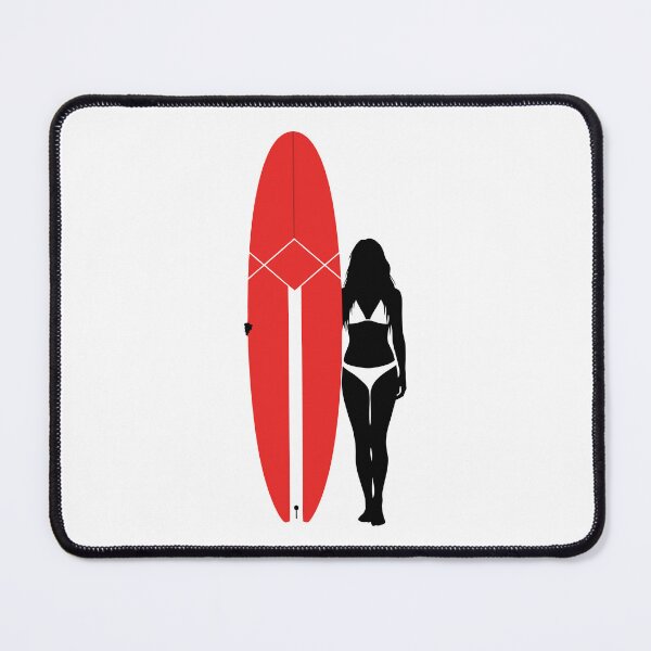 Item preview, Surfer Girl Silhouette with Red Surfboard designed and sold by AFernandesDSG.