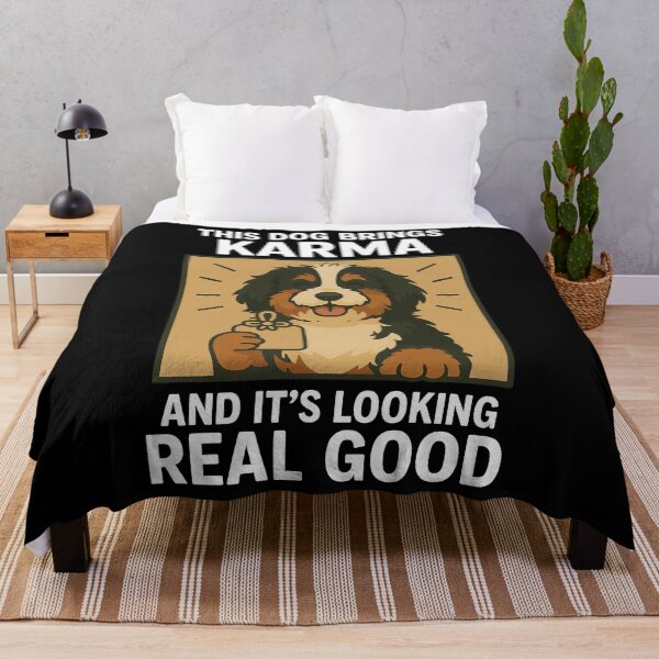 Item preview, Cute Bernedoodle Good Karma Dog Lucky Mom Dad Kids designed and sold by FurryHavenPH.