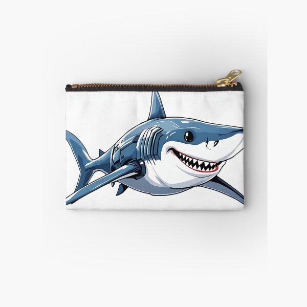 Item preview, Smiling Cyberpunk Shark designed and sold by GearGirlNJ.