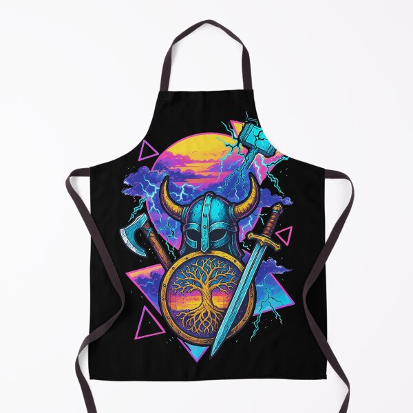 Item preview, Valhalla Norse Mjolnir Retro Vaporwave designed and sold by TomFrontierArt.