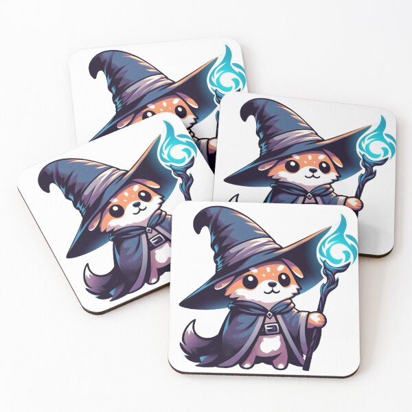 Item preview, Magical Wizard Dog – Cute Fantasy Cartoon with Cloak and Staff designed and sold by Confuzz1ed.