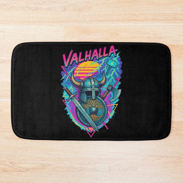 Item preview, Viking Valhalla Norse Mjolnir Retro Vaporwave designed and sold by TomFrontierArt.