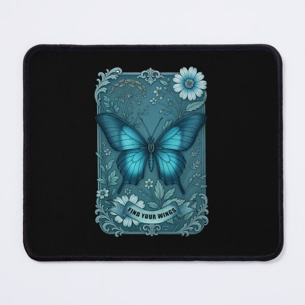 Item preview, Elegant Blue Butterfly Metamorphosis Art - Embrace Growth & Freedom designed and sold by Collagedream.
