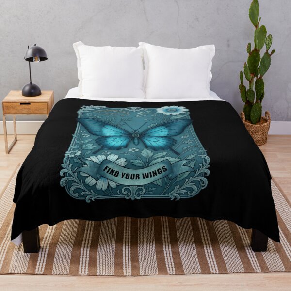 Item preview, Elegant Blue Butterfly Metamorphosis Art - Embrace Growth & Freedom designed and sold by Collagedream.
