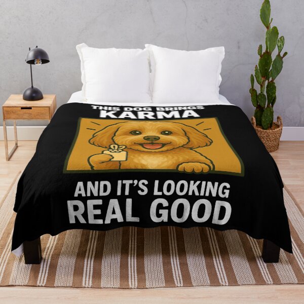 Artikelvorschau, Süßer Cavapoo, guter Karma-Hund, glückliche Mama, Papa, Kinder entworfen und verkauft von FurryHavenPH.