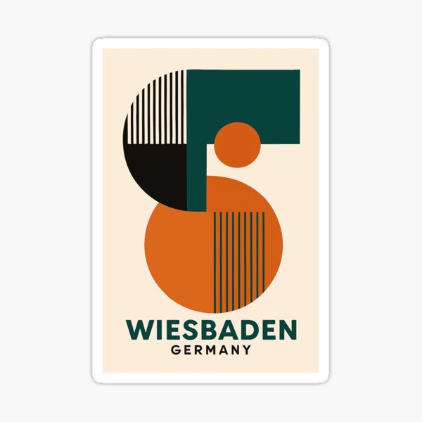 Item preview, Wiesbaden Germany – Bauhaus Geometric Design designed and sold by Thistle-TShop.