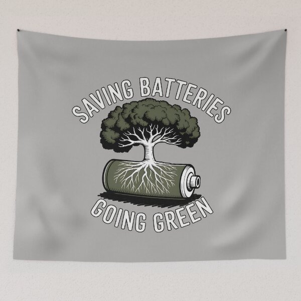 Item preview, Saving Batteries Going Green designed and sold by Printed Mistakes.