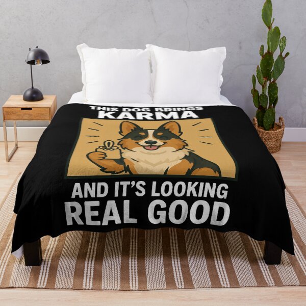Item preview, Cute Dilute Sable Corgi Good Karma Dog Lucky Mom Dad Kids designed and sold by FurryHavenPH.