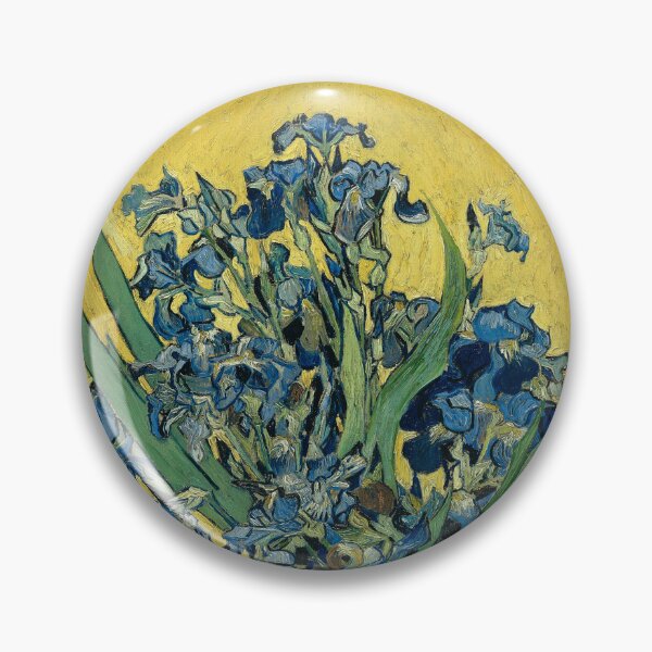 Item preview, Van Gogh Vase with Irises Against a Yellow Background designed and sold by KAI-Studio.
