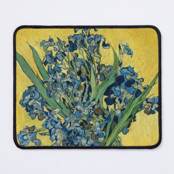 Item preview, Van Gogh Vase with Irises Against a Yellow Background designed and sold by KAI-Studio.