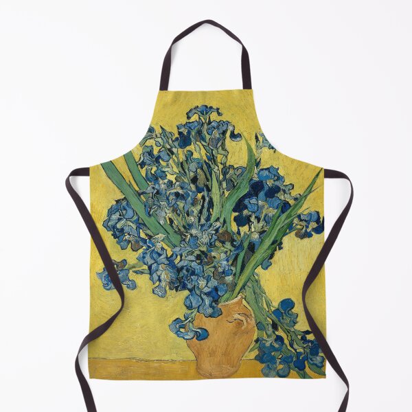 Item preview, Van Gogh Vase with Irises Against a Yellow Background designed and sold by KAI-Studio.