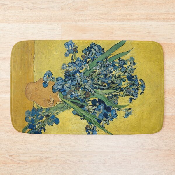 Item preview, Van Gogh Vase with Irises Against a Yellow Background designed and sold by KAI-Studio.