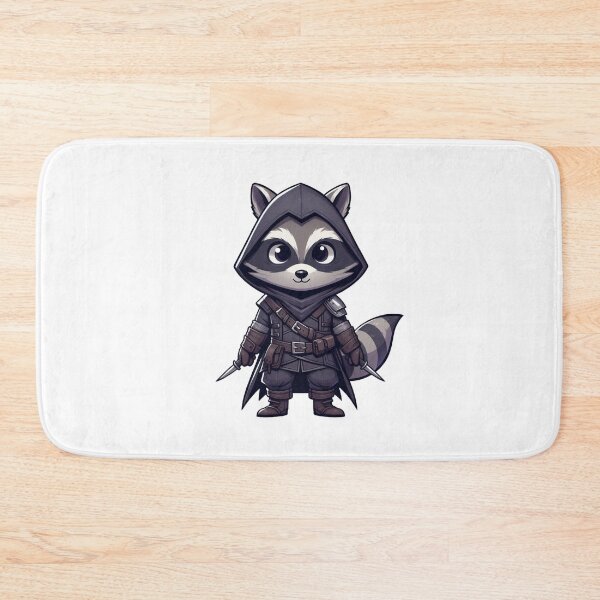 Item preview, Raccoon Rogue – Cartoon Fantasy Animal in Leather Armor with Daggers designed and sold by Confuzz1ed.