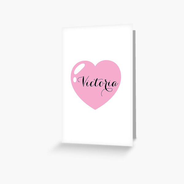 Item preview, Victoria Name with Pink Heart  designed and sold by Monika Howarth.