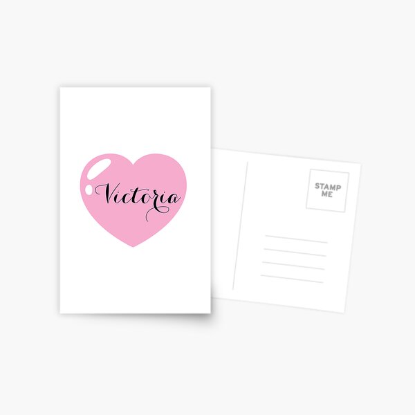 Item preview, Victoria Name with Pink Heart  designed and sold by Monika Howarth.