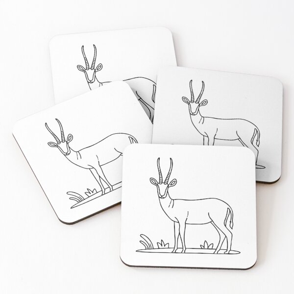 Item preview, An oribi standing alert in a grassy savanna designed and sold by rasagamastore.
