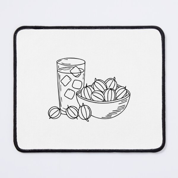 Item preview, A bowl filled with Otaheite gooseberries next to a glass of juice designed and sold by rasagamastore.