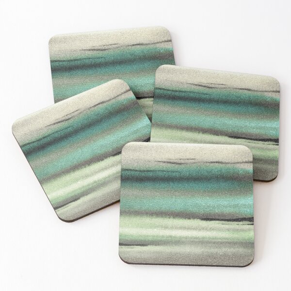Item preview, Green And Teal Gray Organic Lines Seaweed Abstract  designed and sold by Irina Sztukowski.