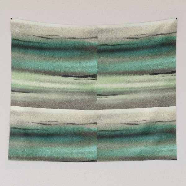 Item preview, Green And Teal Gray Organic Lines Seaweed Abstract  designed and sold by Irina Sztukowski.