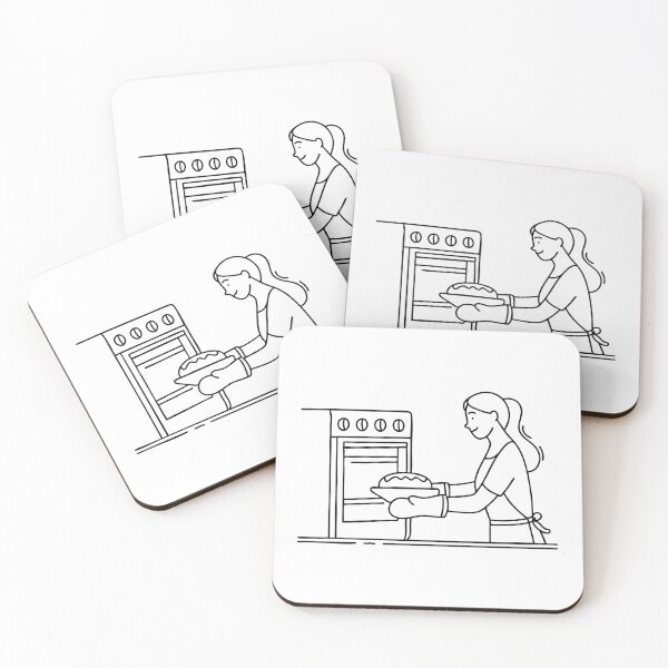 Item preview, A person using an oven mitt to remove a cake from the oven designed and sold by rasagamastore.