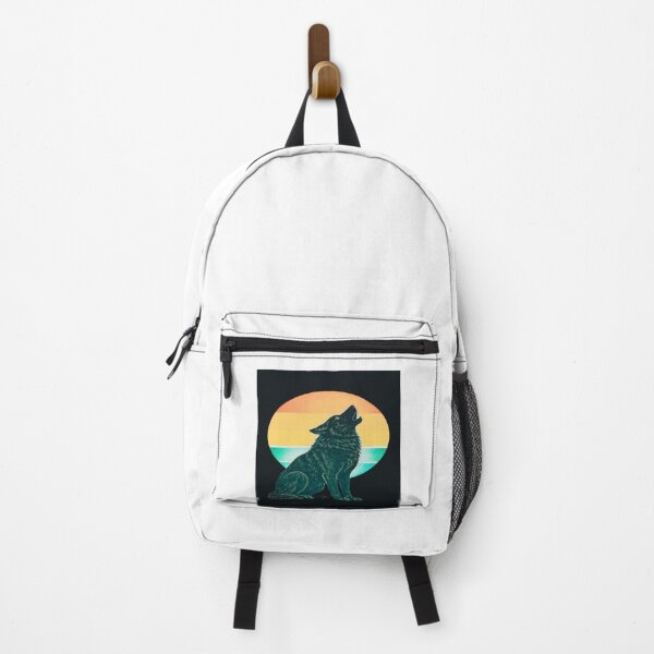 Item preview, Retro Howling Wolf Silhouette | Vintage Sunset Wild Animal Art designed and sold by WildLogy Wearables .