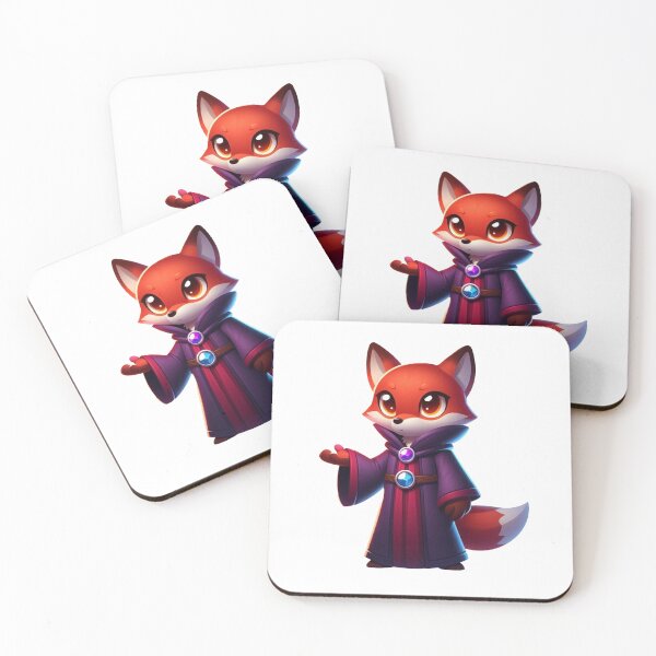 Item preview, Red Fox Sorcerer – Cartoon Fantasy Animal with Purple Robe  designed and sold by Confuzz1ed.