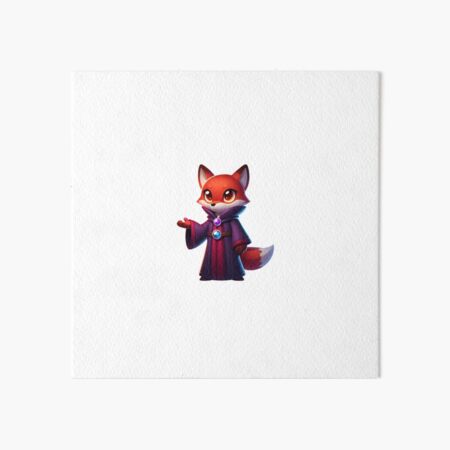 Item preview, Red Fox Sorcerer – Cartoon Fantasy Animal with Purple Robe  designed and sold by Confuzz1ed.